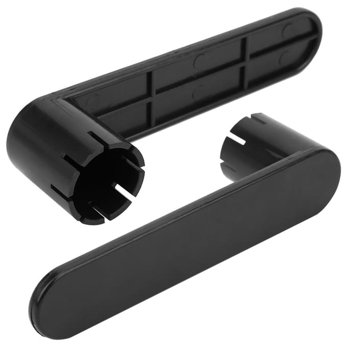 2 Stuks Draagbaar Plastic 8 Tanden Rubberen Opblaasventiel Sleutel Gereedschap Accessoire voor Rubberboot black
