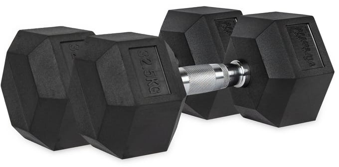 VirtuFit Hexa Dumbbell Pro Set - 2 x 32,5 kg - Hexagon Dumbbell - Krachttraining - Set van 2