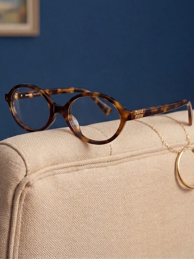Lunettes de vue Miu Miu 0MU01XV Ovale - Monture Optique Écaille beige