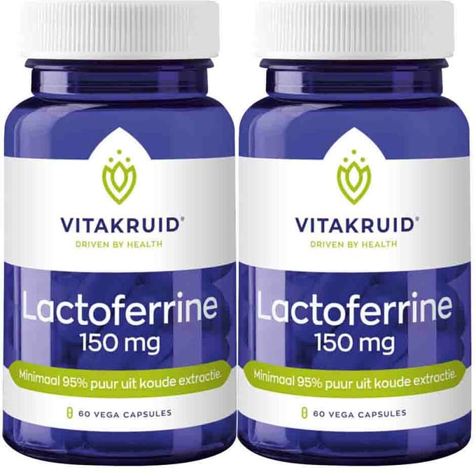 Vitakruid Lactoferrine 150 mg - 2 x 60 vegacapsules - Voordeelverpakking