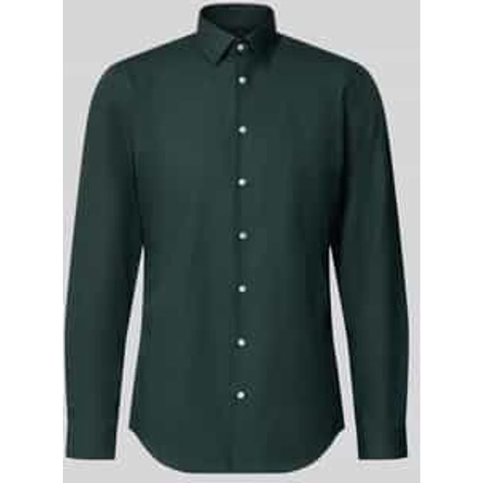 slim fit zakelijk hemd met kentkraag