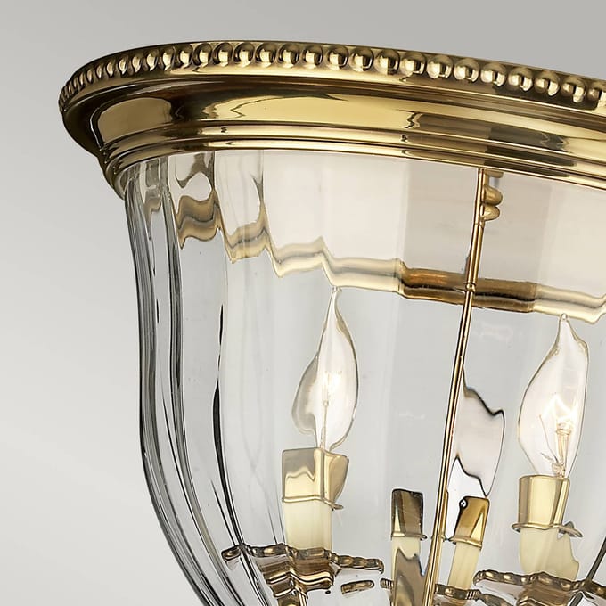 Hinkley LED Plafondlamp Cambridge | 3X E14 Max 40W | Dimbaar | Burnished Brass