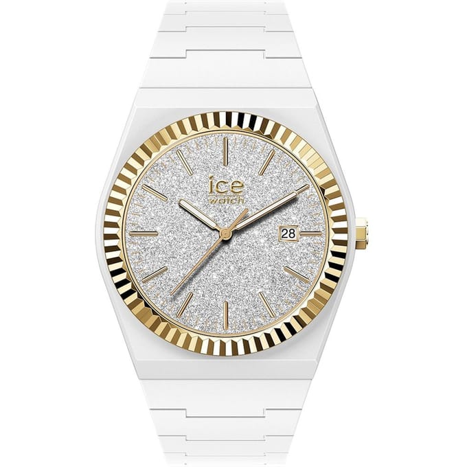Ice Watch ICE power - PW1 - White glitter 024767 Horloge - Siliconen - Wit - Ø 36 mm