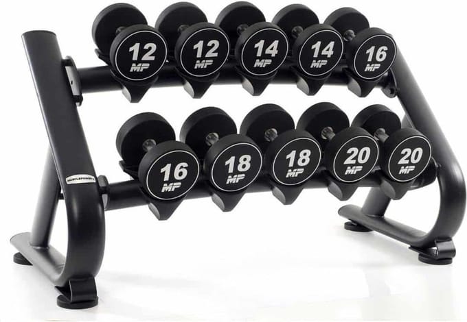 Muscle Power Dumbbellrek voor 5 Sets Deluxe