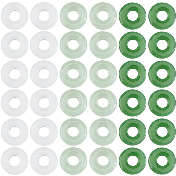 Dailygoods- Glaskralen 90 Stuks - Donutkralen - 12,5 mm Diameter