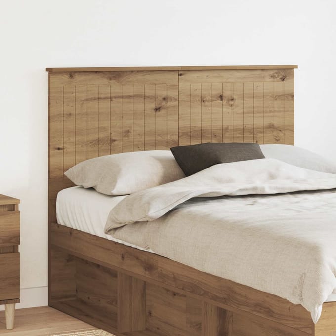 vidaXL Hoofdbord Artisan Eiken Bewerkt hout