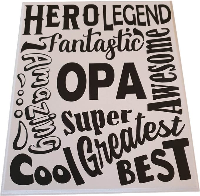 Spreuken - Tekstbord Opa - Papa - Vaderdag - Verjaardag -Quote - Gepersonaliseerd Cadeau -