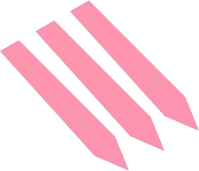 CombiCraft PVC Steeketiketten 140 x 20 mm Roze - 100 stuks