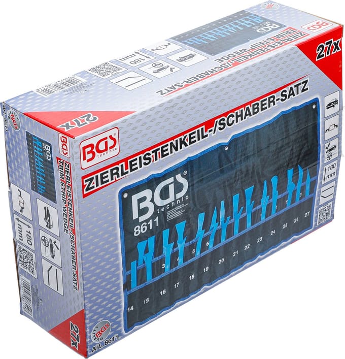 BGS Sierlijstwig-/schraperset 27 delig