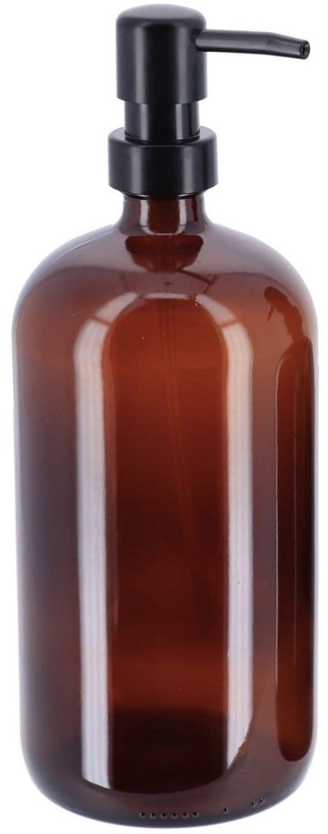 Tendance Zeeppompje/dispenser - amber - glas - 10 x 23 cm - 1000 ml