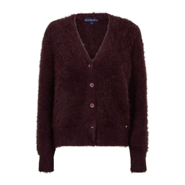 Red Button Rb fuzzy cardigan burgundy