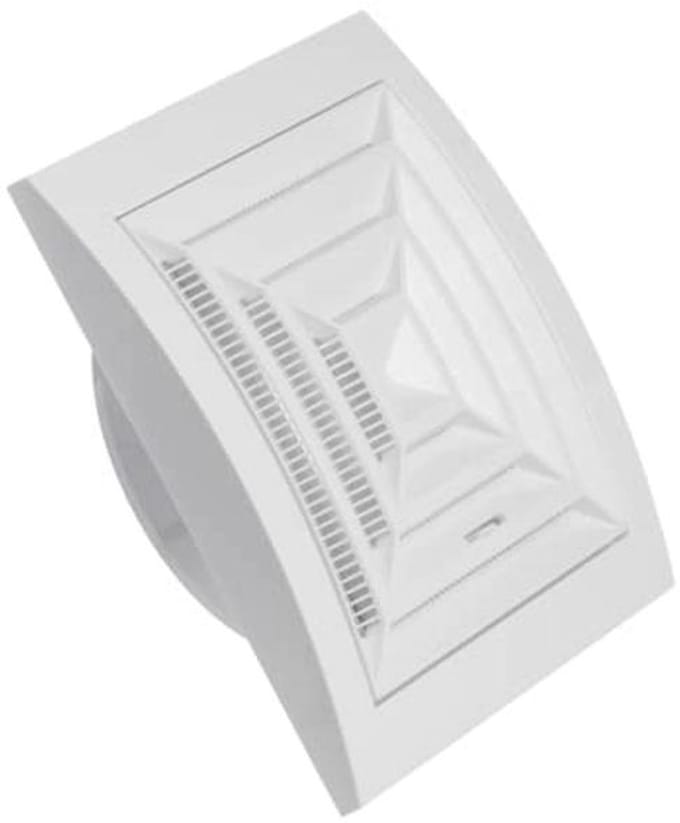 Verstelbaar Ventilatierooster Ø 100mm voor Plafond - Insectenbescherming - Wit ABS