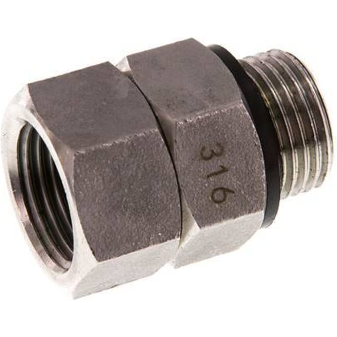 Draaidoorvoer G1/2 '' Binnendraad X Buitendraad Warm WaterRVS FKM 30bar