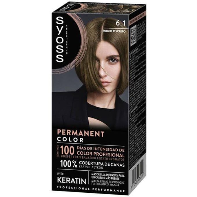PERMANENT COLOR #6.1-Rubio Oscuro 1 u