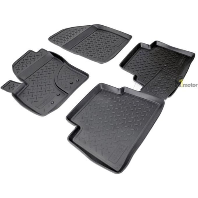 Doublures NORM | Tapis De Sol En Caoutchouc TPE Toutes Saisons Pour Ford C-Max 2003-2010 noir