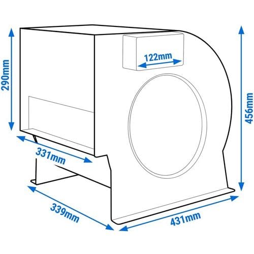 GGM Gastro Radialventilator 3200 m³ pro Std. - für Airboxen Zilver