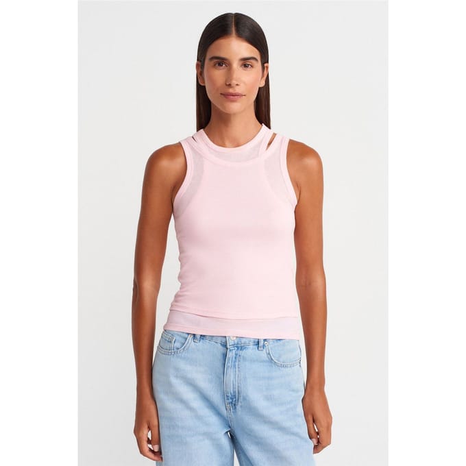 Katoenen Ribbels Crop Cami