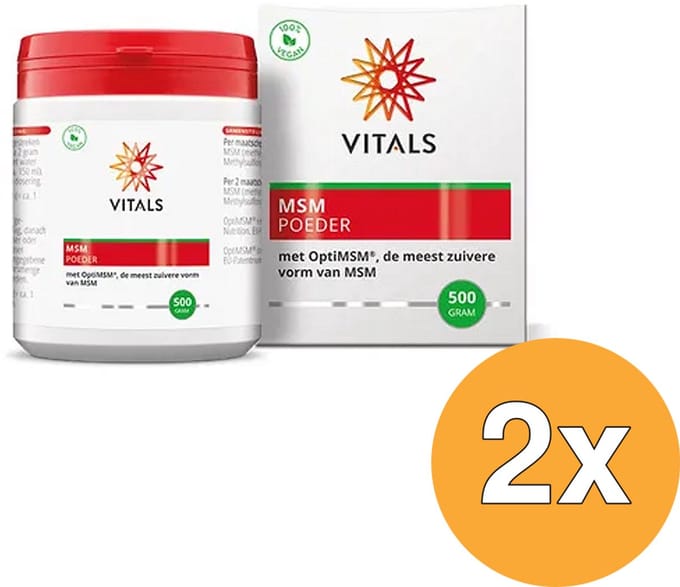 2x Vitals MSM zwavel poeder (500 gr)