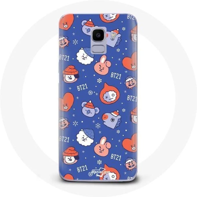Coque pour Samsung Galaxy A6 2018 BTS Bangtan Sonyeondan BT21 Noël 2023