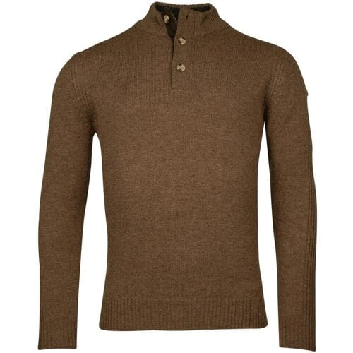 Baileys Trui Half Zip And Buttons Subtle Rib Details Tobacco / male