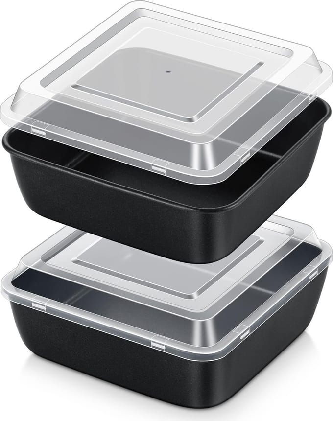 Dailygoods - Antiaanbaklaag Taartvorm Set van 2, 15 x 15 cm