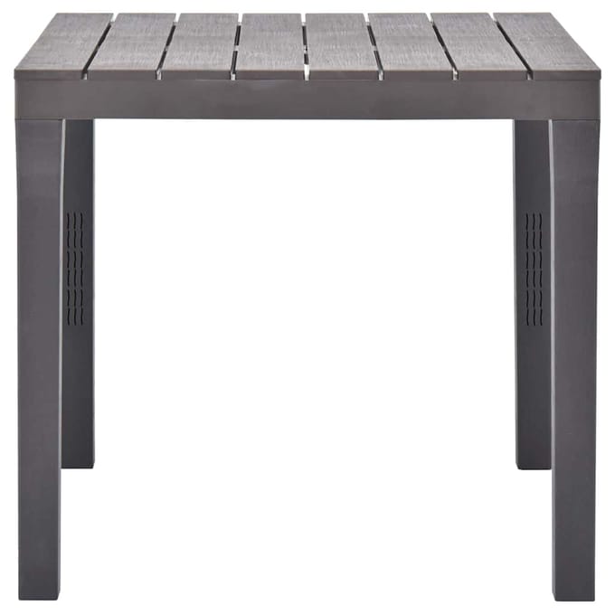 vidaXL - Tuintafel - 78x78x72 - cm - kunststof - mokka