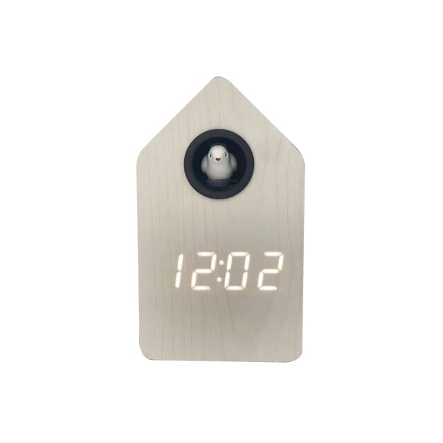 Karlsson - Wekker Cuckoo LED - Wit