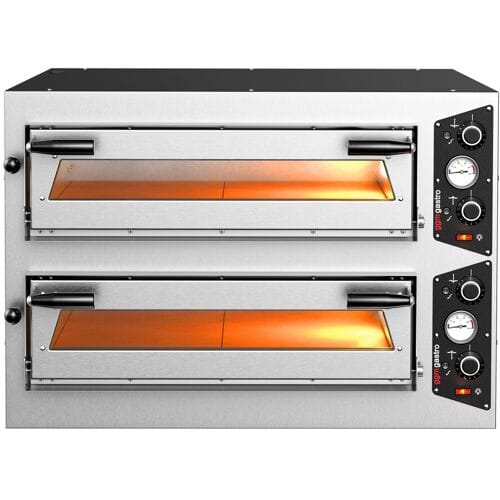 GGM Gastro Elektro Pizzaofen - 4+4x 30cm - Manuell Zilver