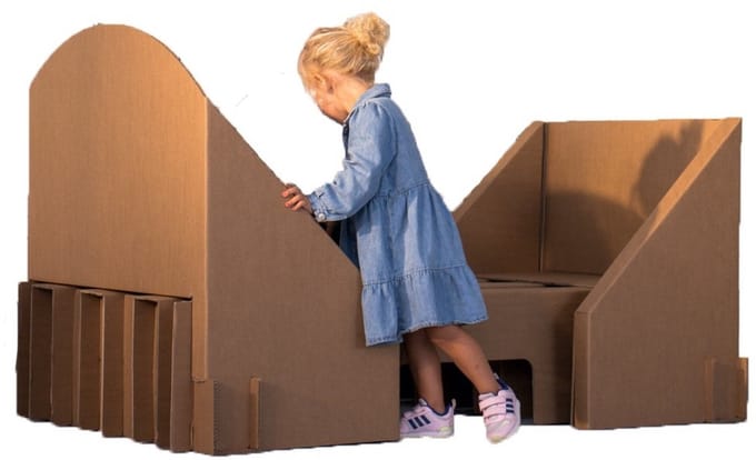 Kartonnen kinderbed - 150 x 70 - Optioneel met eigen naam - Kartent