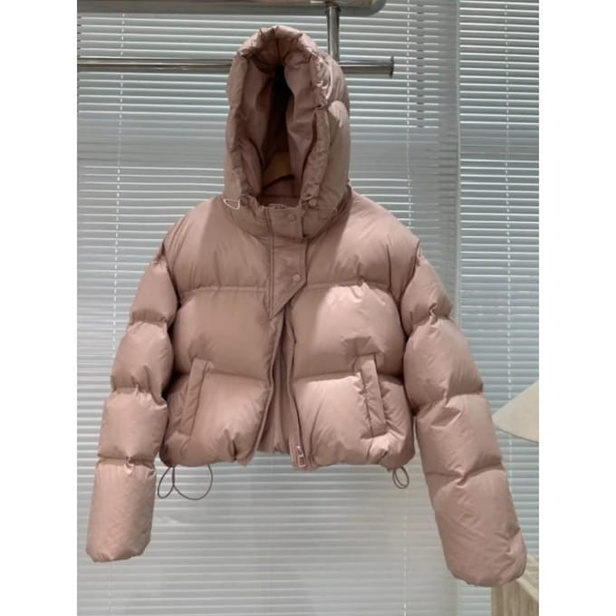 Winter Nieuw Koreaanse Versie Korte Thermische Donsjas Dames Verdikte Jas M black