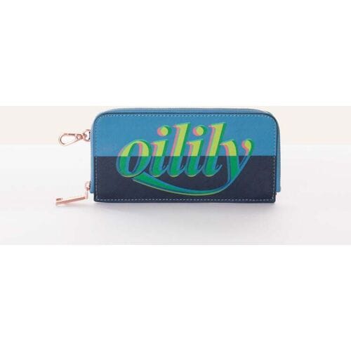 Oilily Card Zip Portemonnee- maatOne size Blauw indigo