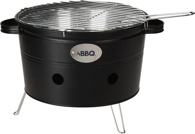 Draagbare Barbecue – Park Strand Balkon – Hoogte 200 Centimeter – Matzwart – 2 Handvaten