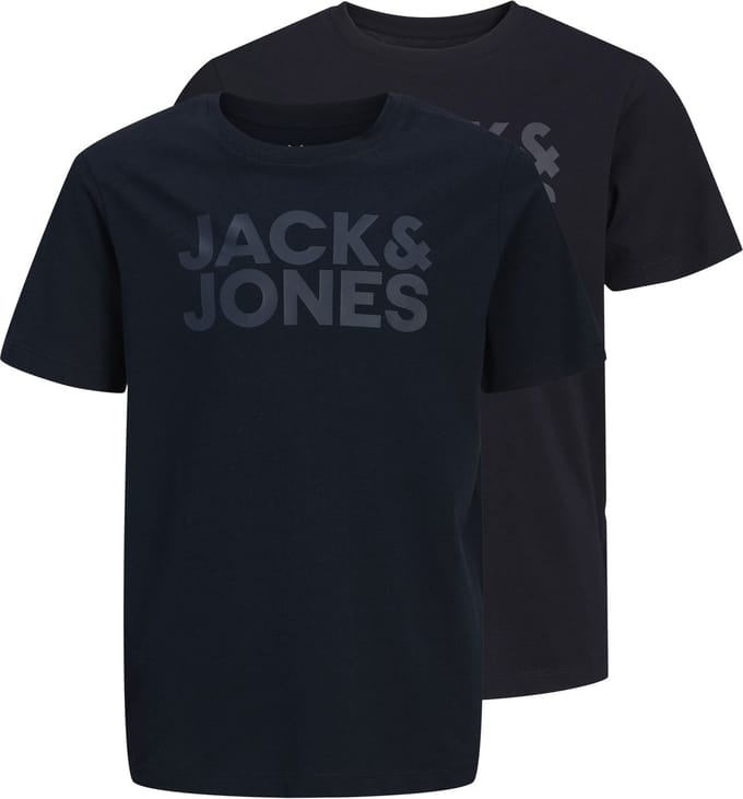 JACK&JONES - JJECORP LOGO TEE SS CN 2PK MP NOOS JNR - Jongens - T-shirts