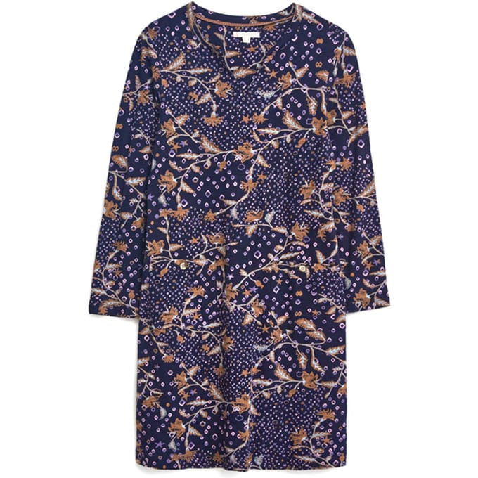 White Stuff Bea Dre Blue Printed Taglia: 10 | Abiti Midi Outlet | Donna | Blu