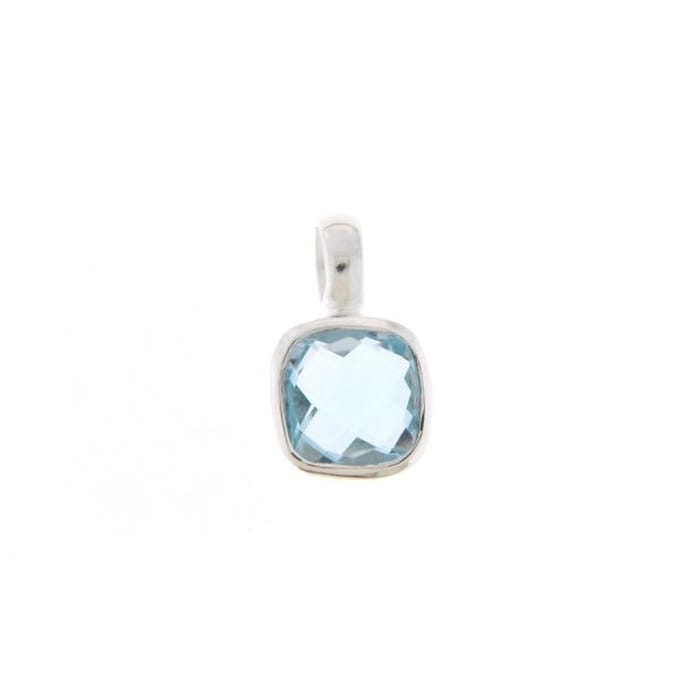 SilverGems Zilveren hanger met Blauwe Topaas edelsteen
