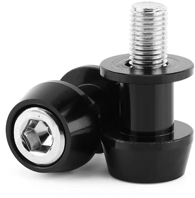 Allecto - Motor Swingarm Spools - Aluminium Sliders - Zwart - Bobbins