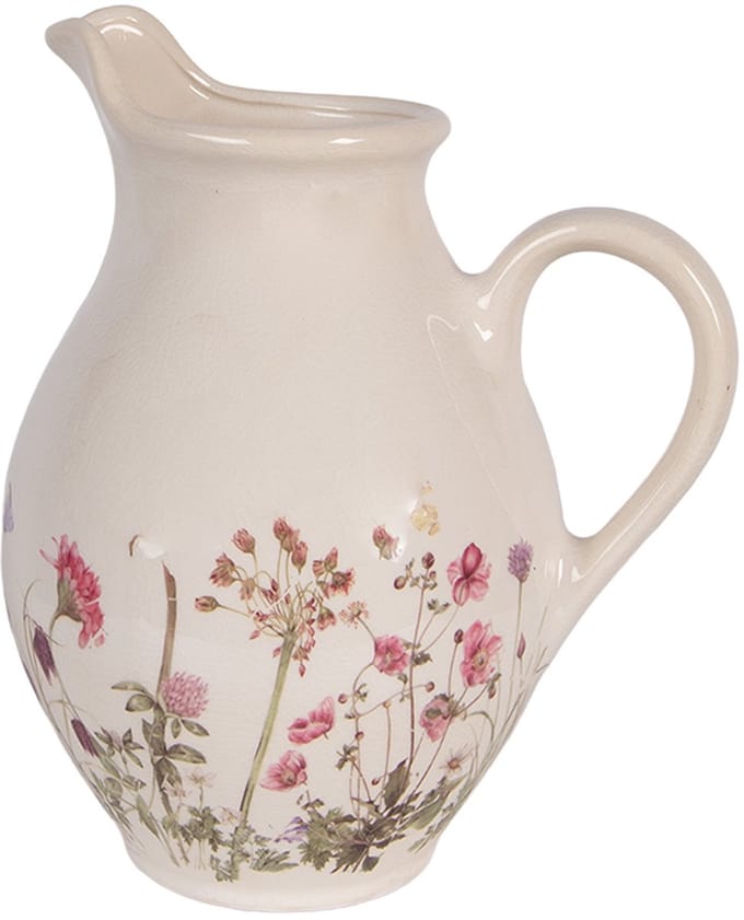 Clayre & Eef Decoratie Kan 21x16x25 cm Beige Keramiek