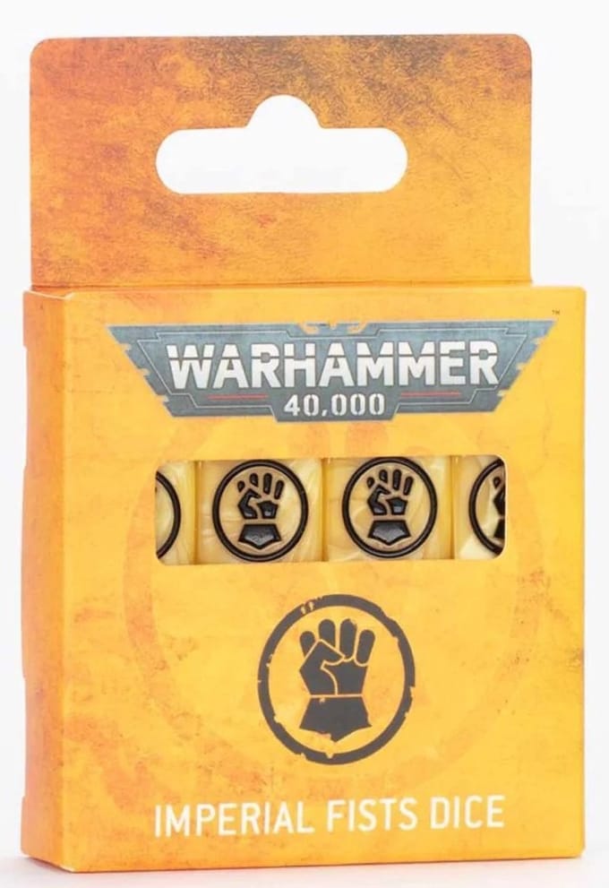 Warhammer 40K Imperial Fists Dice Set - 16 zeszijdige dobbelstenen - 55-64