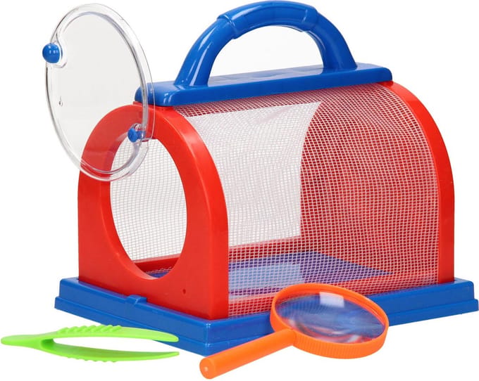Insecten Observatiekast Rood/Blauw, 3dlg.