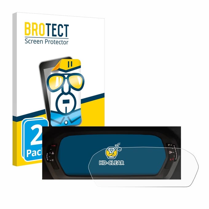 BROTECT - Screenprotector voor Audi A3 2023 Virtual cockpit Plus - Folie Beschermfolie transparant 2 Stuks