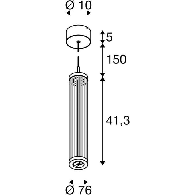 SLV LED hanglamp Quimera, koperkleurig, Ø 8 cm, CCT