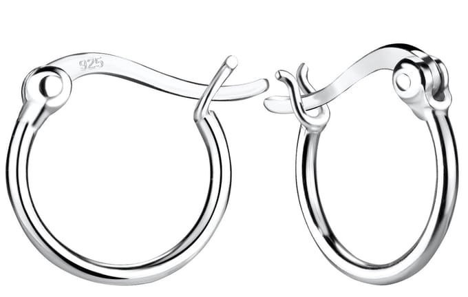 Joy|S - Zilveren oorringen 12 mm - Franse sluiting