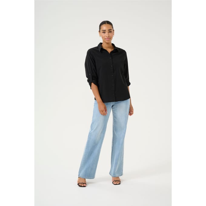 Overhemd met lang mouwen Regular fit Black