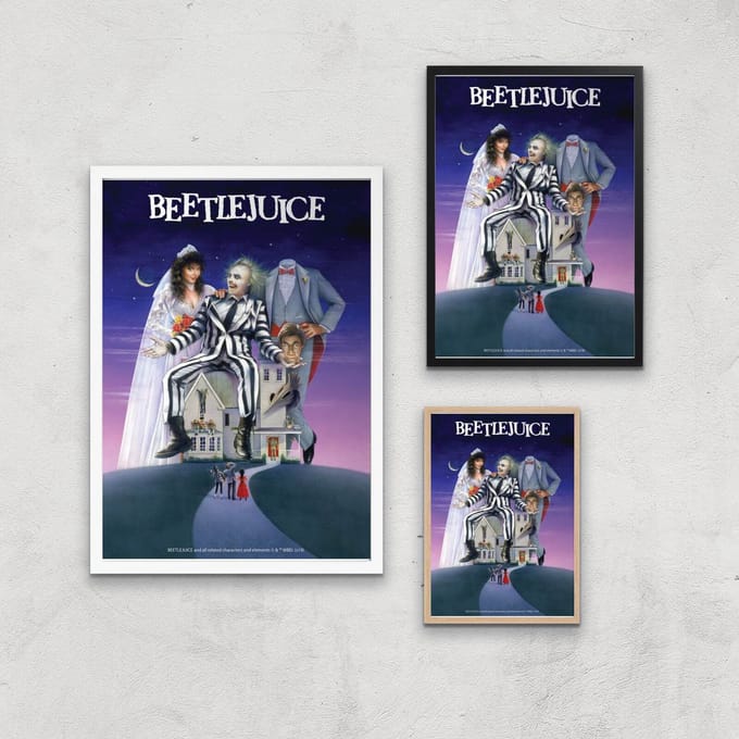 Beetlejuice Giclee Art Print - A2 - White Frame
