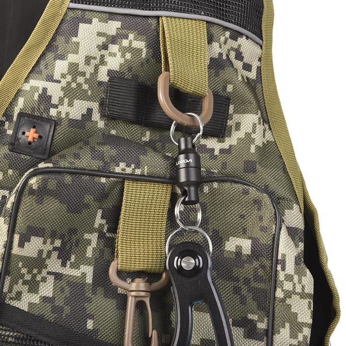 Lixada Vliegvissen Magnetische Net Release Houder Keeper Magneet Clip Landing Net Connector zwart