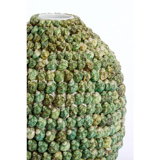 Light & Living - Vaas SHELL - Ø33x37cm - Groen