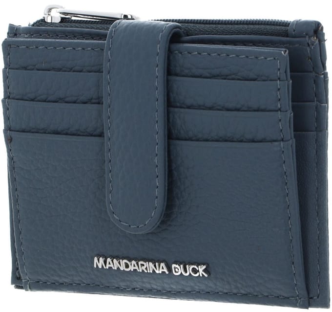 MANDARINA DUCK Leren kaarthoes Mellow Leather Card Case Iron petrol