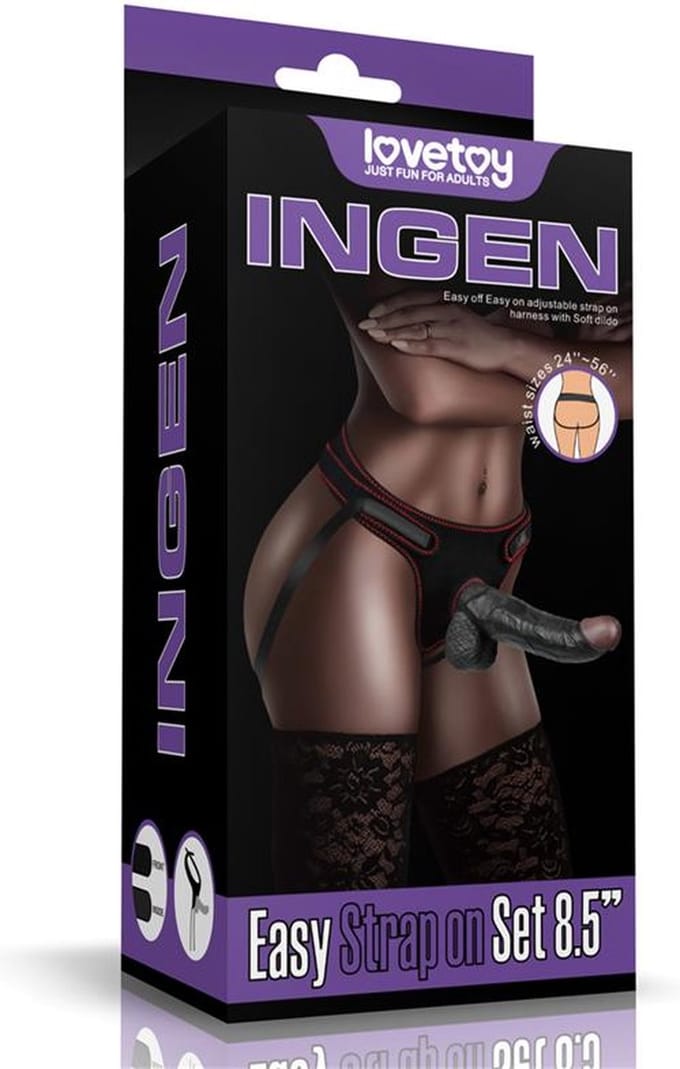 Adjustable Strap On with Dildo 8.5
