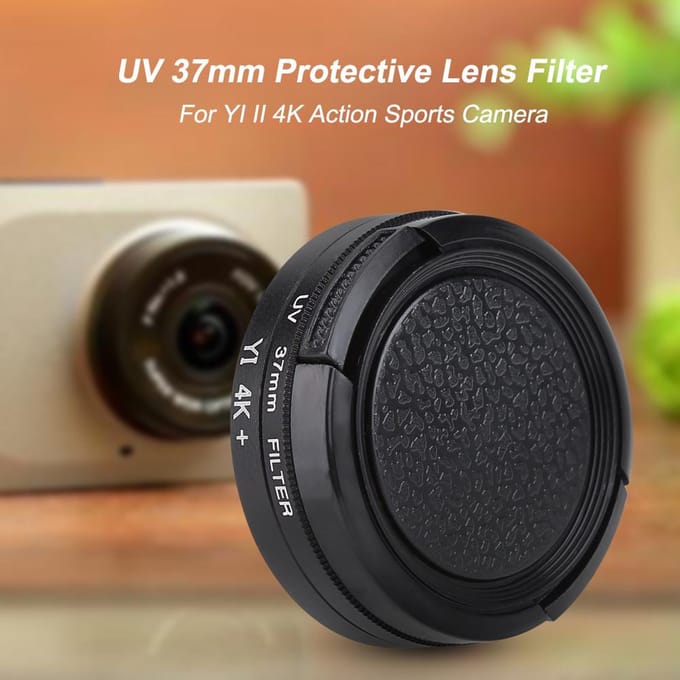 UV 37mm Beschermend Lensfilter voor YI II 4K Actiesport Camera brown
