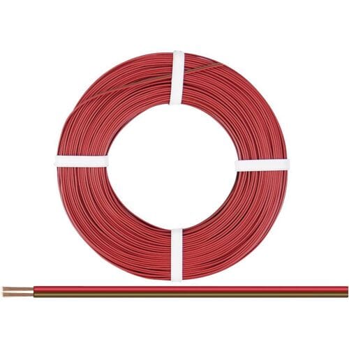 Donau Elektronik 250-08-25 Draad 2 x 0.50 mm² Rood, Bruin 25 m